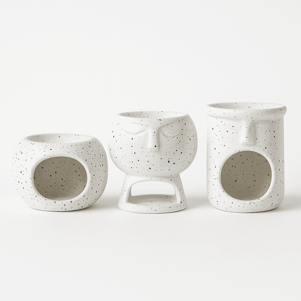 🕯️ Ceramiczny Kominek Zapachowy – Nowoczesny Dyfuzor do Olejków Eterycznych i Wosku Aromatycznego