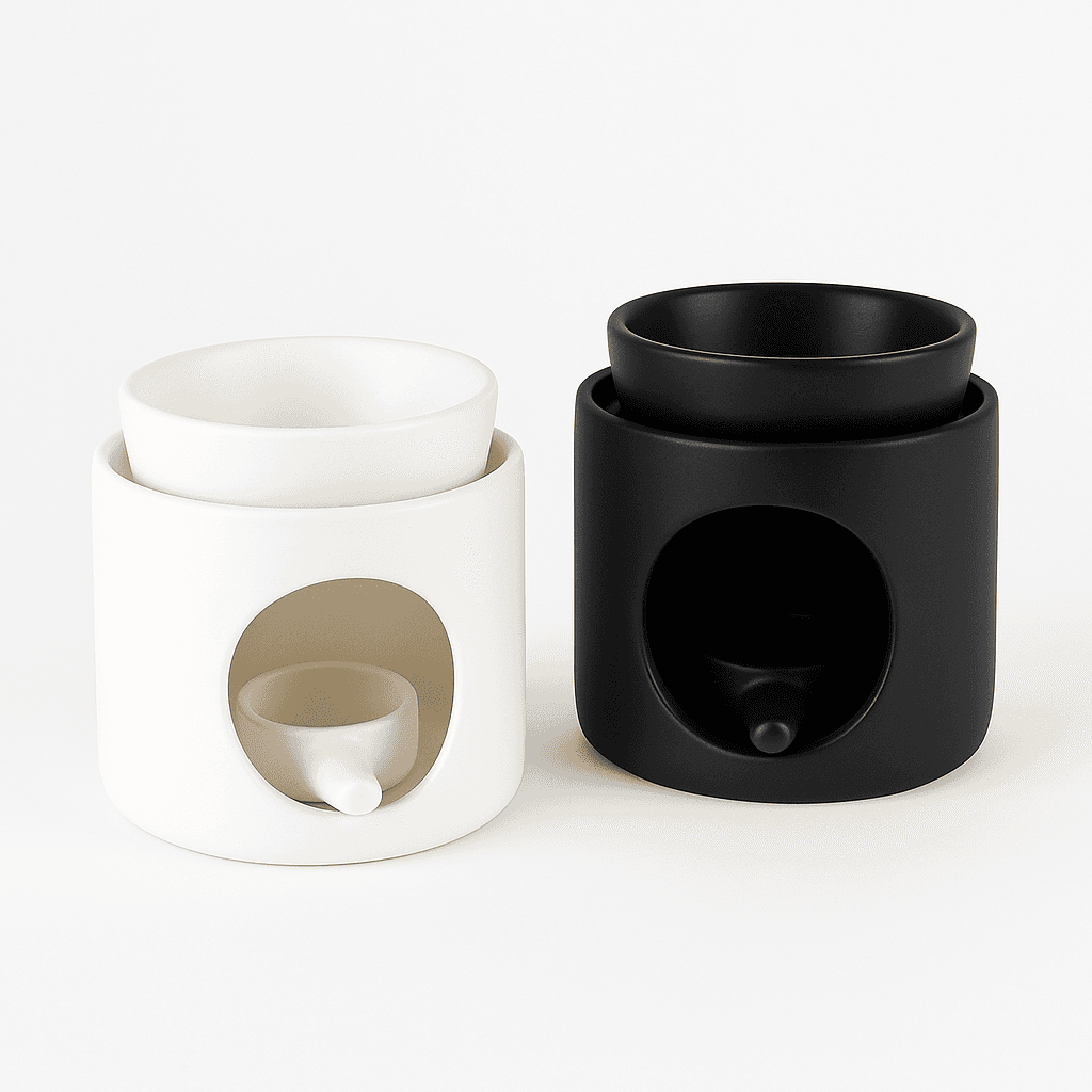 🕯️ Ceramiczny Kominek Zapachowy 3w1 – Piecyk do Olejków, Świec i Kadzideł | 100ml | Aromaterapia do Domu i SPA