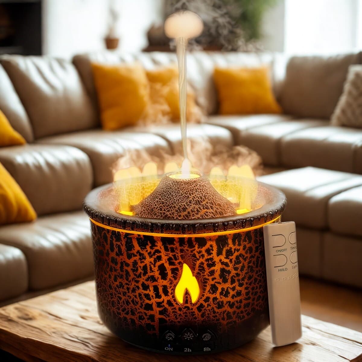 Volcano Flame – Nawilżacz Powietrza z Efektem Płomienia i Aromaterapią LED