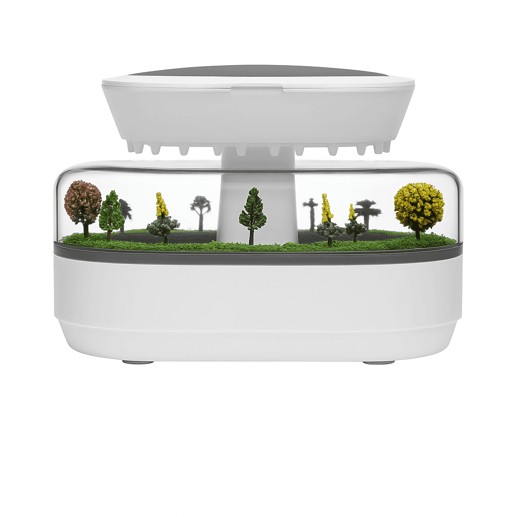 Raindrop Aroma – Nawilżacz Powietrza z Efektem Deszczu, Aromaterapią, Lampką LED i Białym Szumem